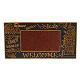 ROME FASHION WELCOME WITH CARPET INSIDE RUBBER DOOR MATS