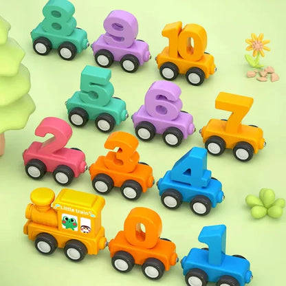 Magnetic Wooden Digital Numbers Train Toy