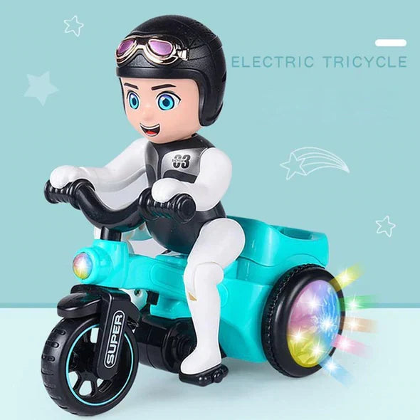 Lightning & Musical Stunt Bike Tricycle Toy