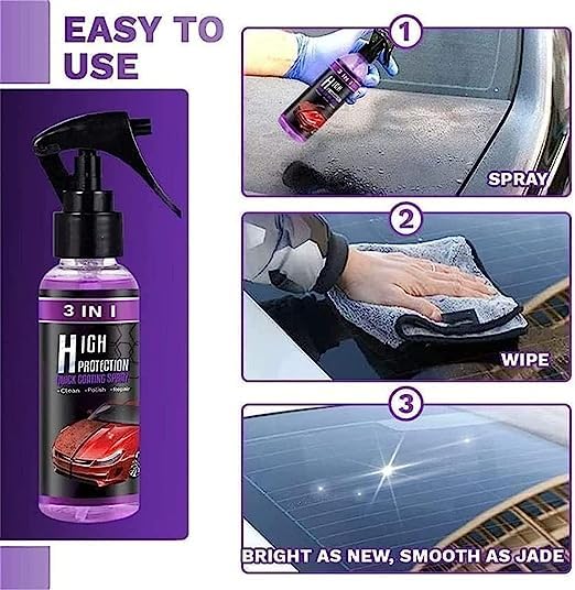 Premium Quality 3 In 1 High Protection Quick Car Coating Spray 🔥 (Imported)