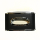 TISSUE BOX WITH ANALOG WATCH CHROME PLATED WITH TISSUES
