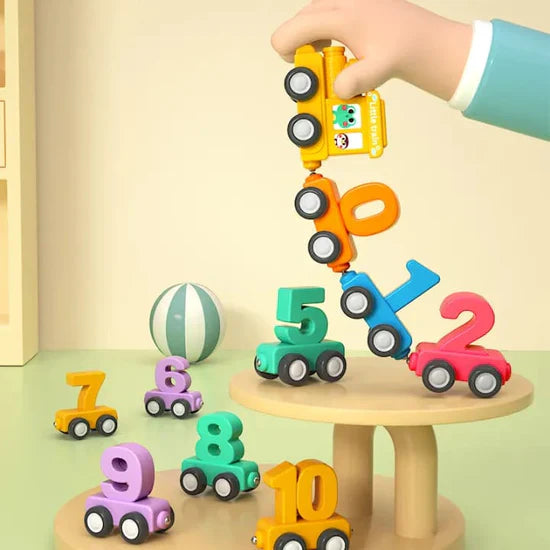 Magnetic Wooden Digital Numbers Train Toy