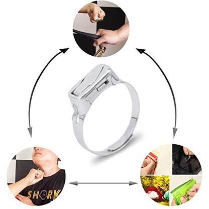 Adjustable Self Defense Ring - Self Defense Ring Knife - Hidden Blade Emergency Protection Tool for Men &amp; Women
