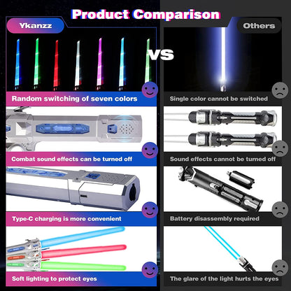 Expandable 7 Color Lightsaber Sword for Starwars