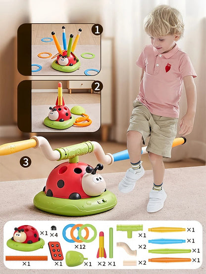3 in 1 Musical Jump, Toss & Rocket Launcher Toy