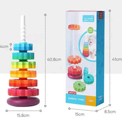 Montessori Rotating Rainbow Tower