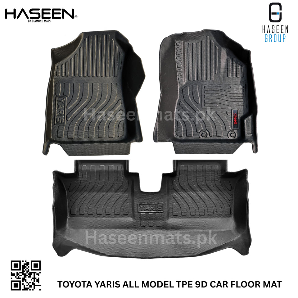 TOYOTA YARIS SEDAN 9D TPE PLASTIC FLOOR MATS