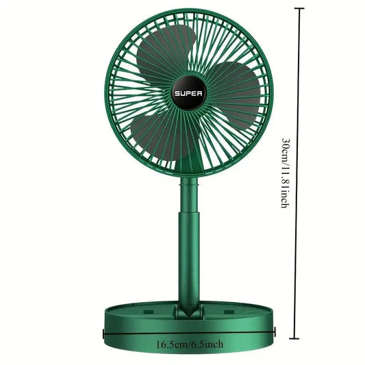 USB Rechargeable Portable Telescopic Folding Fan -3 Speeds Adjustable speed and Height Fan ( Free Shipping )