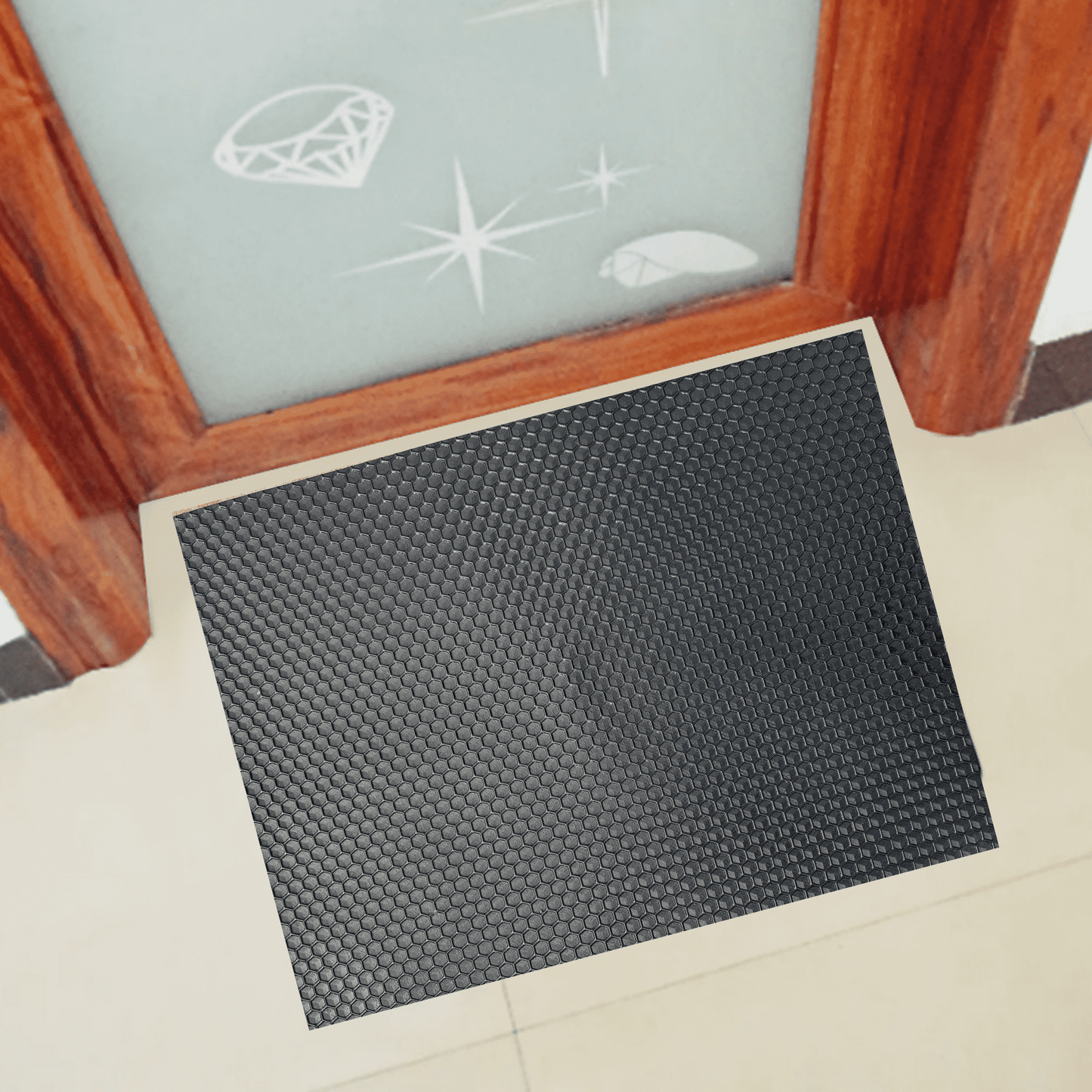 HONEYCOMB LAMINATION ONE PIECE PVC HOME & OFFICE DOOR MAT