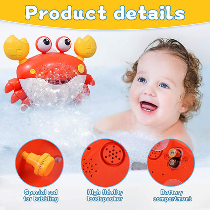 Cute Automatic Bubble Crab Bath Toy For Kids