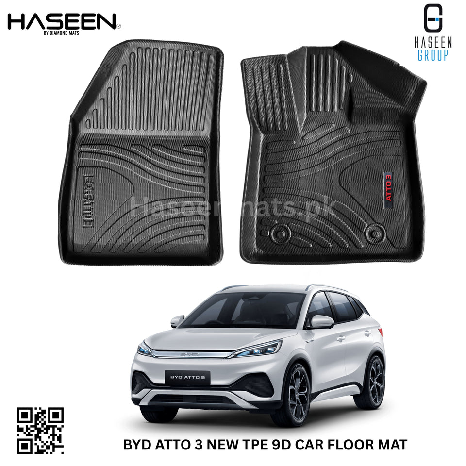 BYD ATTO 3 9D TPE PLASTIC FLOOR MATS