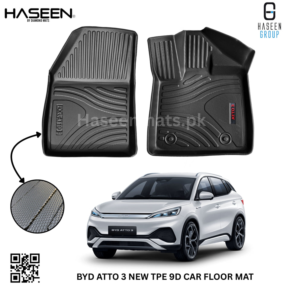 BYD ATTO 3 9D TPE PLASTIC FLOOR MATS