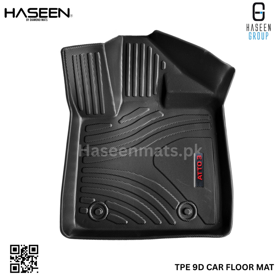 BYD ATTO 3 9D TPE PLASTIC FLOOR MATS