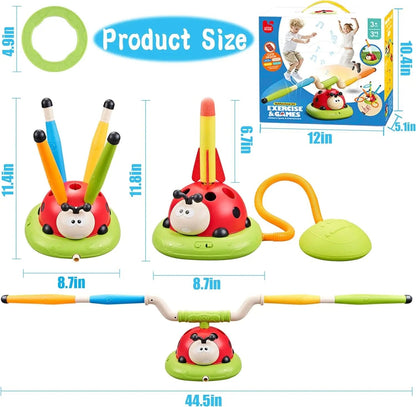 3 in 1 Musical Jump, Toss & Rocket Launcher Toy