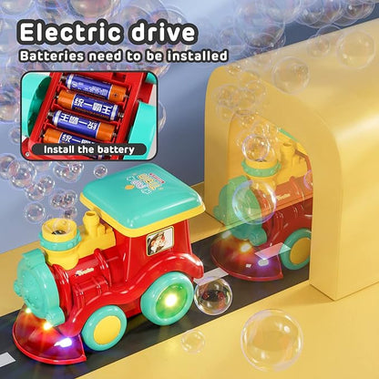 Electric Bubble Spray Train With Light & Music
