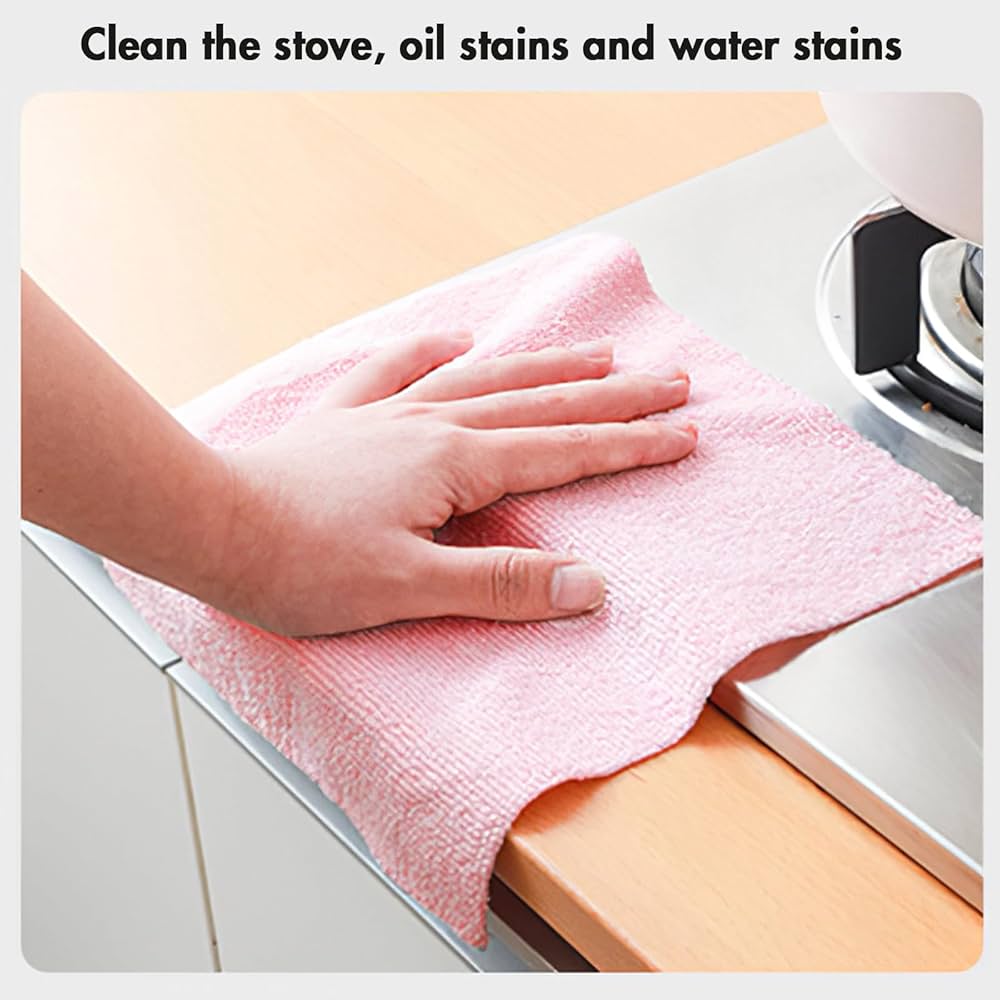Microfiber Cleaning Cloths – 10-Piece Reusable Tissue Box for Dusting, Polishing &amp; Household Cleaning - Micro Fiber Tissues - Cleaning Cloth