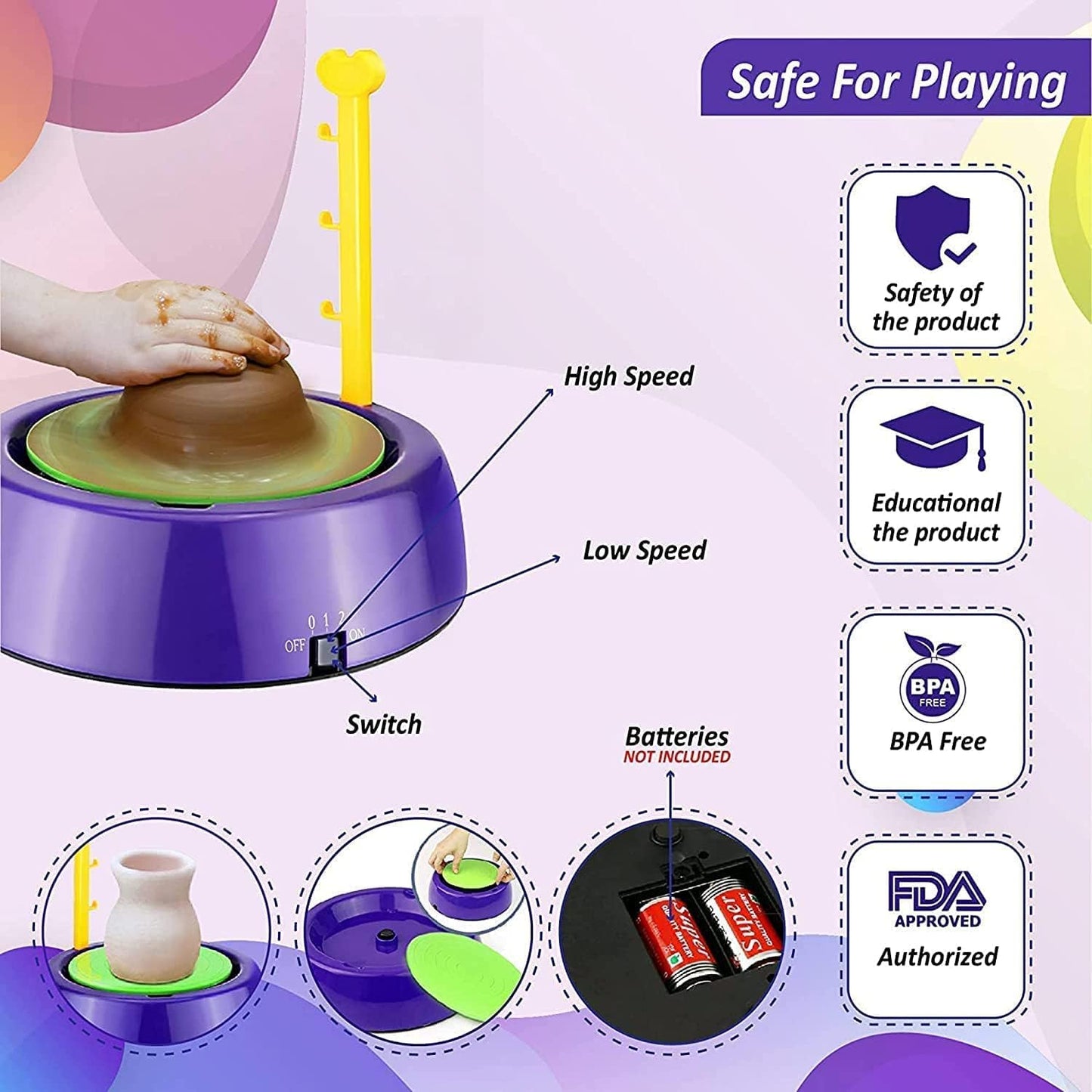 Braintastic Kids Pottery Wheel Kit
