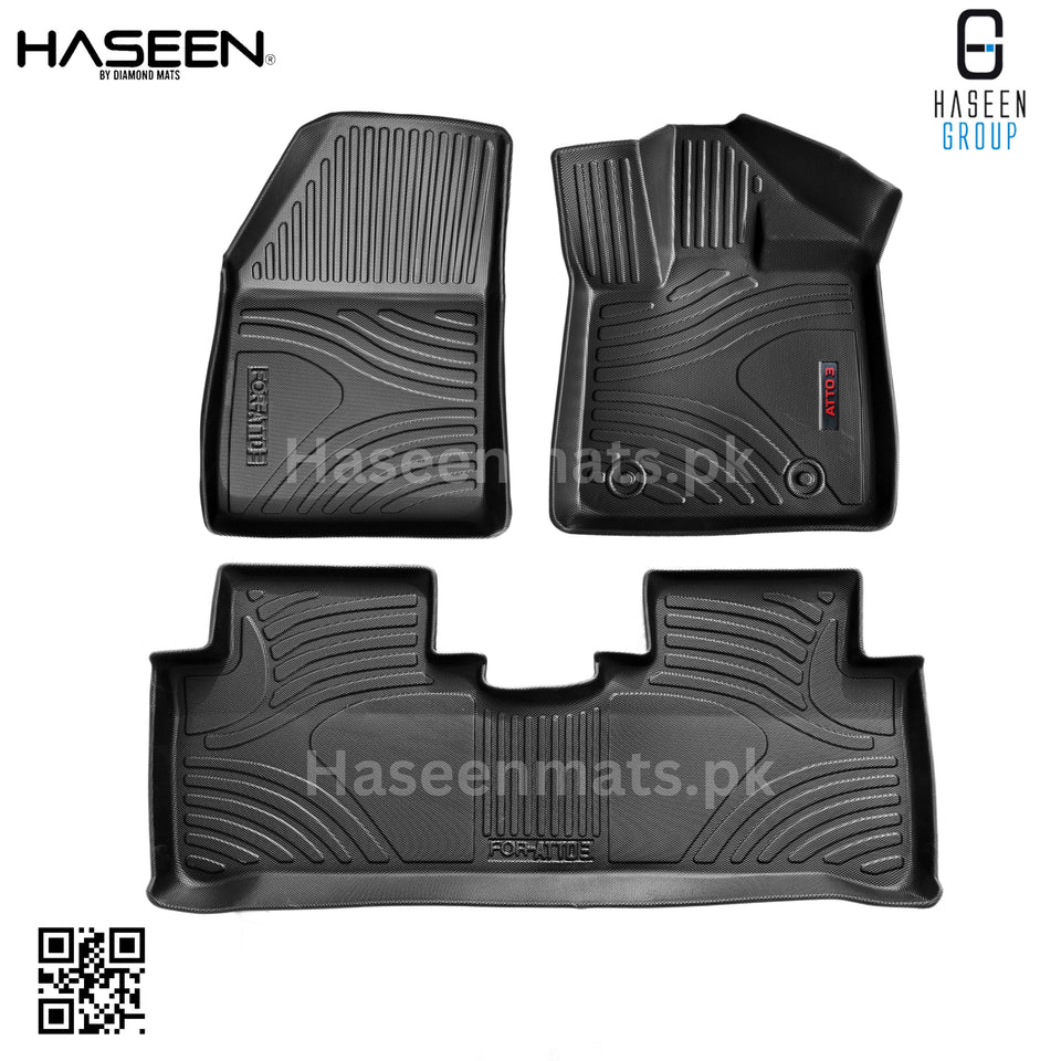 BYD ATTO 3 9D TPE PLASTIC FLOOR MATS