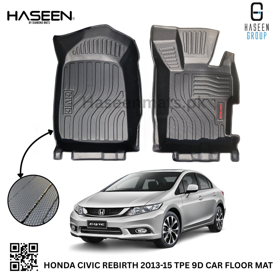 HONDA CIVIC REBIRTH 2013-2015 9D TPE PLASTIC FLOOR MATS