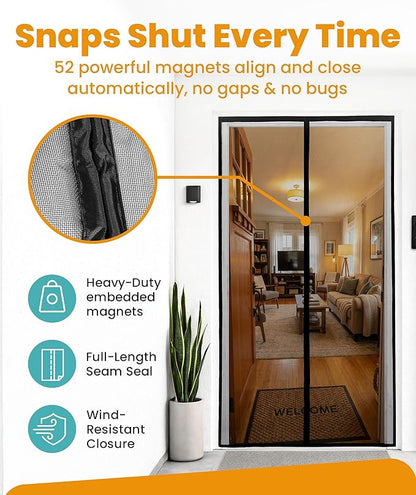 Magnetic Screen Door - Bugs Out, Breeze in