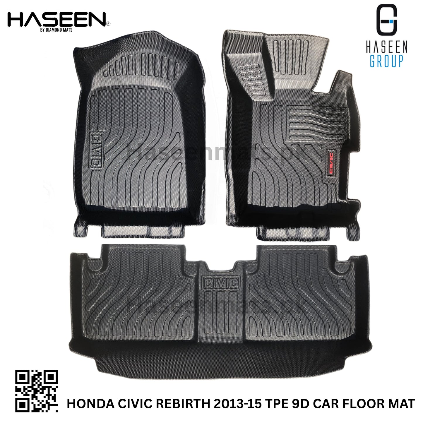HONDA CIVIC REBIRTH 2013-2015 9D TPE PLASTIC FLOOR MATS