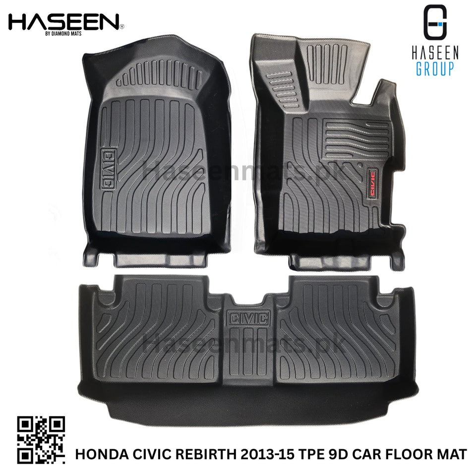 HONDA CIVIC REBIRTH 2013-2015 9D TPE PLASTIC FLOOR MATS