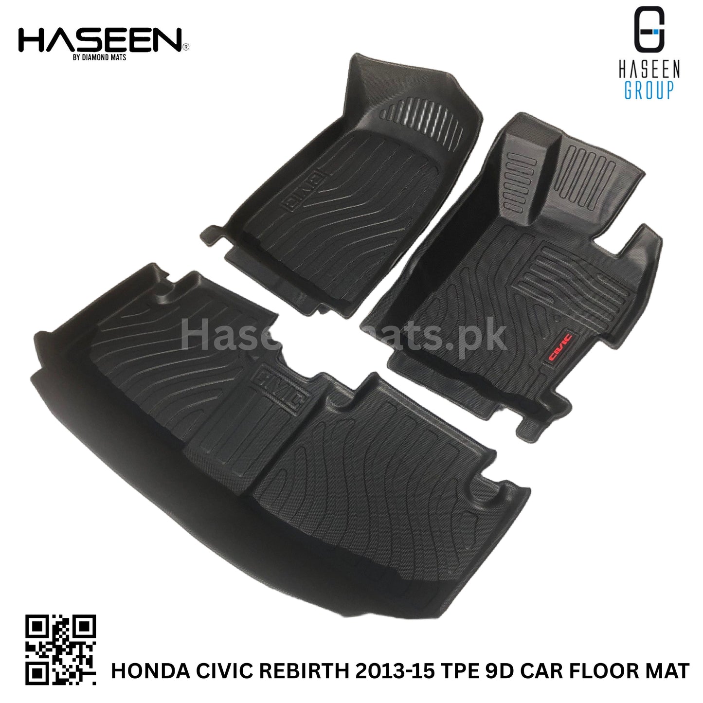 HONDA CIVIC REBIRTH 2013-2015 9D TPE PLASTIC FLOOR MATS
