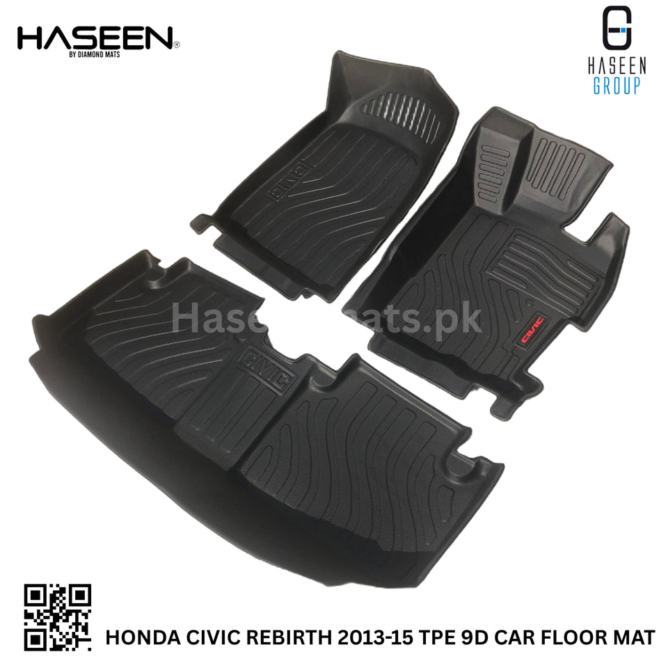 HONDA CIVIC REBIRTH 2013-2015 9D TPE PLASTIC FLOOR MATS