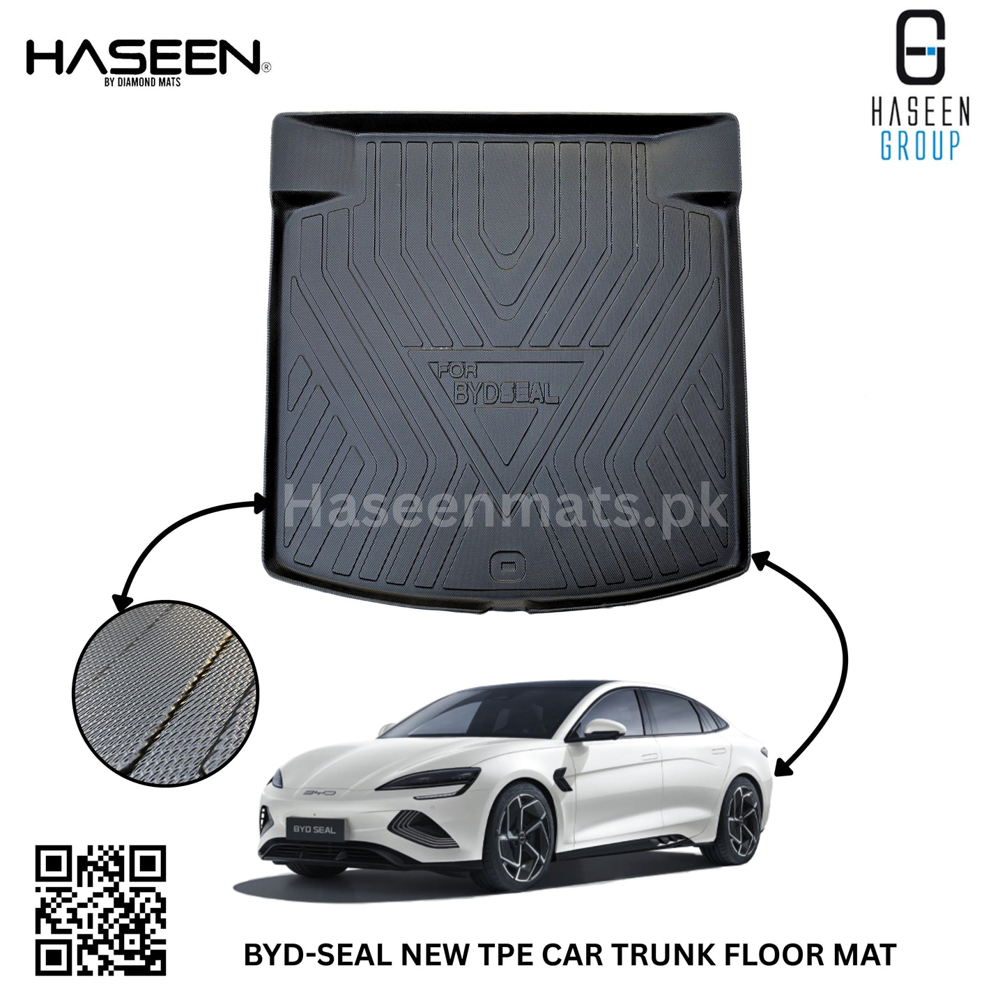 BYD SEAL NEW TPE PLASTIC TRUNK FLOOR MAT