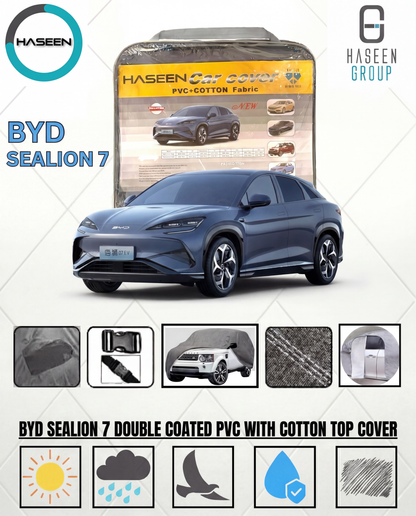 BYD SEALION 7 NEW DOUBLE COAT PVC WITH COTTON CAR COVERS