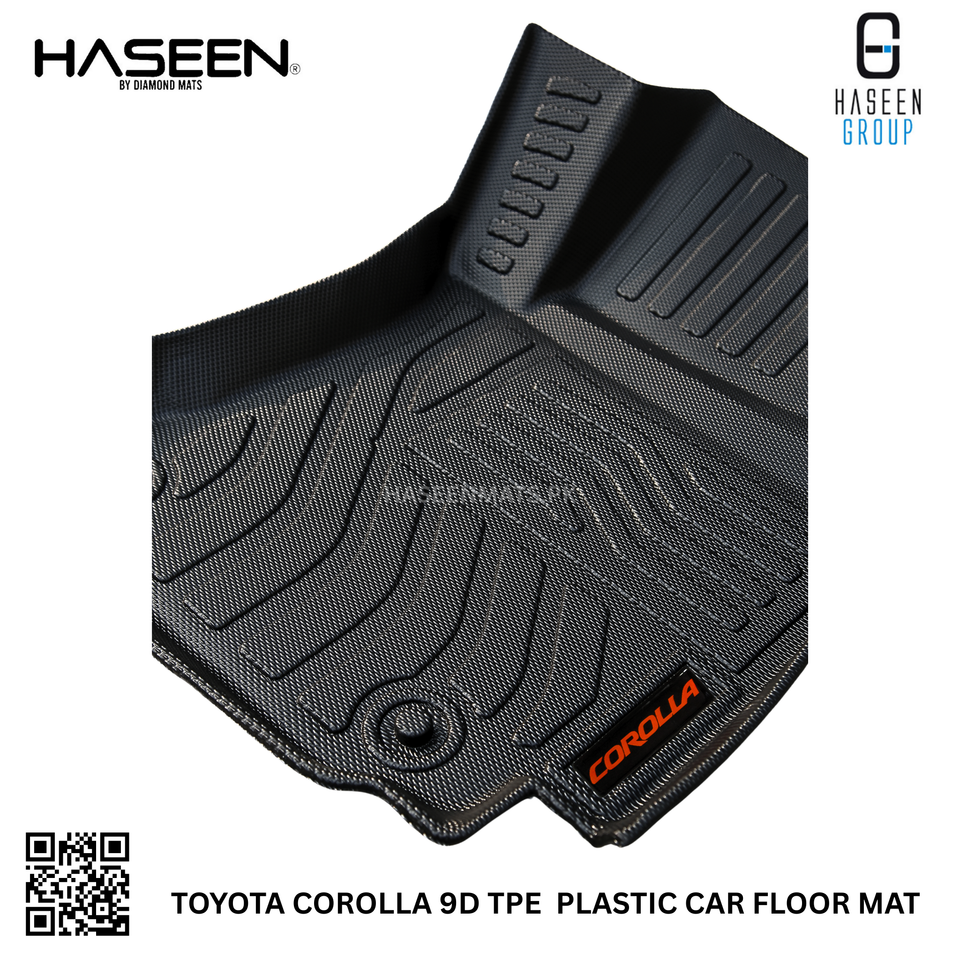 TOYOTA COROLLA 2014-PRESENT TPE PLASTIC HEAVY DUTY 9D FLOOR MAT