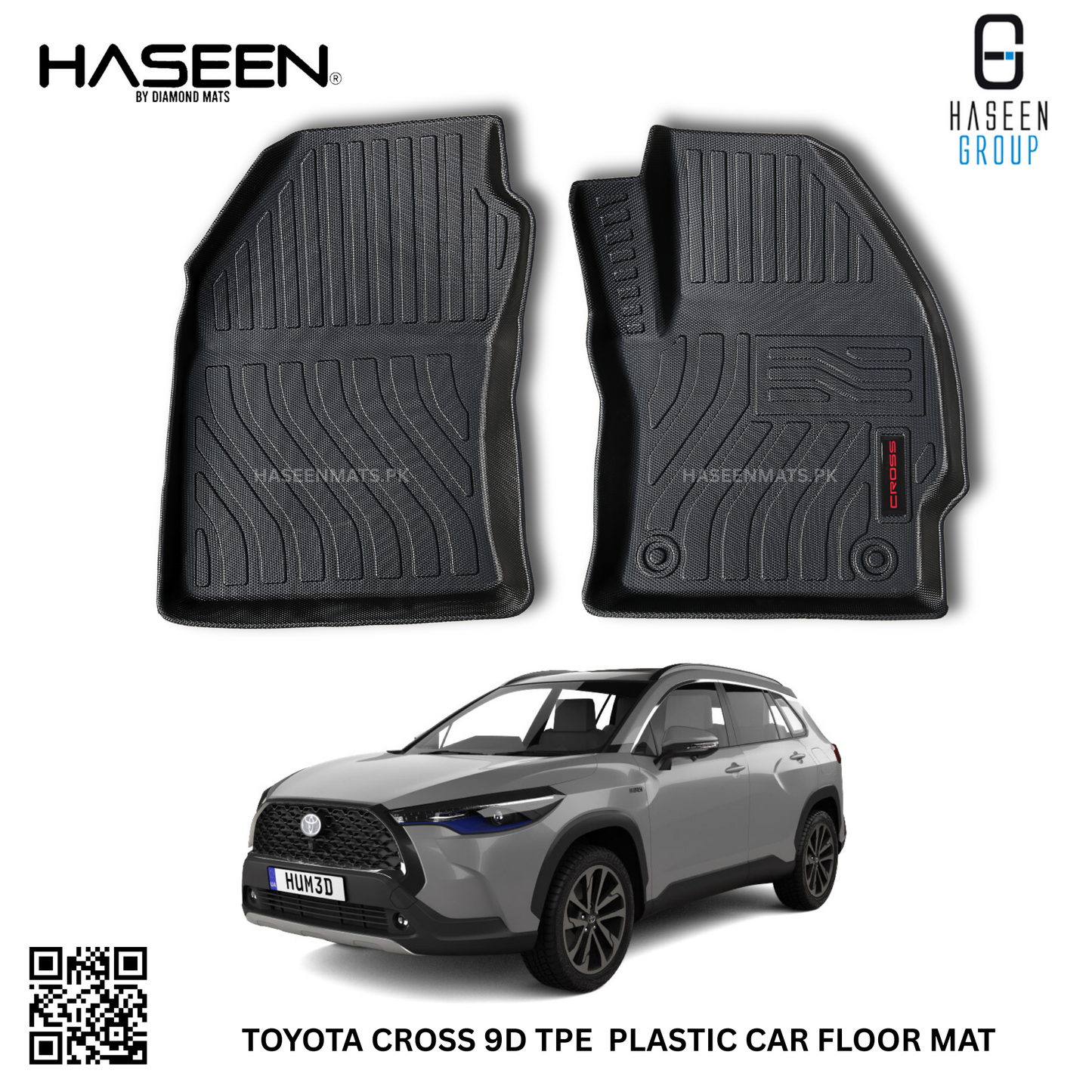 TOYOTA CROSS 9D TPE PLASTIC HEAVY DUTY CAR FLOOR MAT