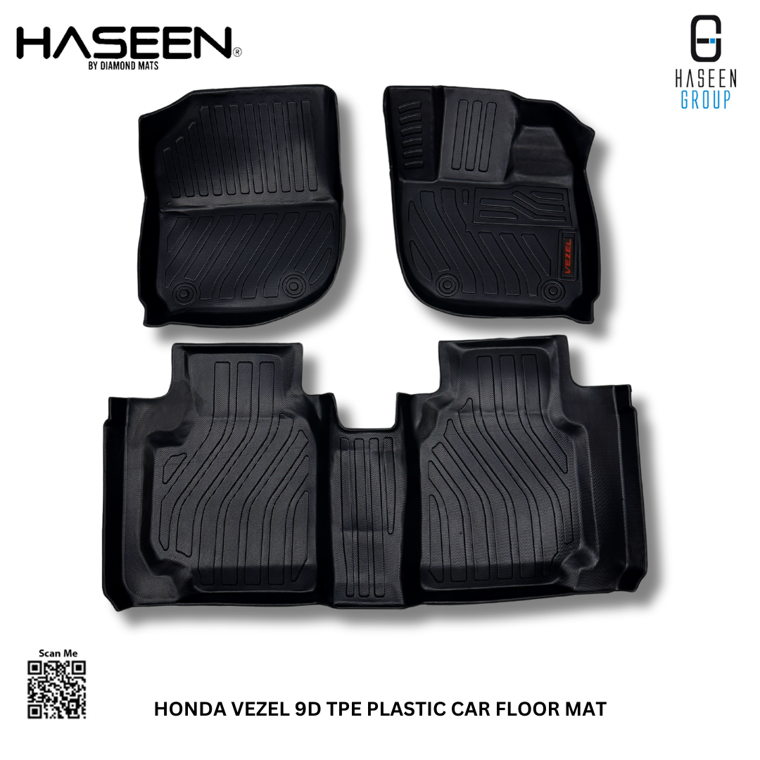 HONDA VEZEL 2014-2024 NEW STYLE LUXURY 9D TPE PLASTIC FLOOR MAT