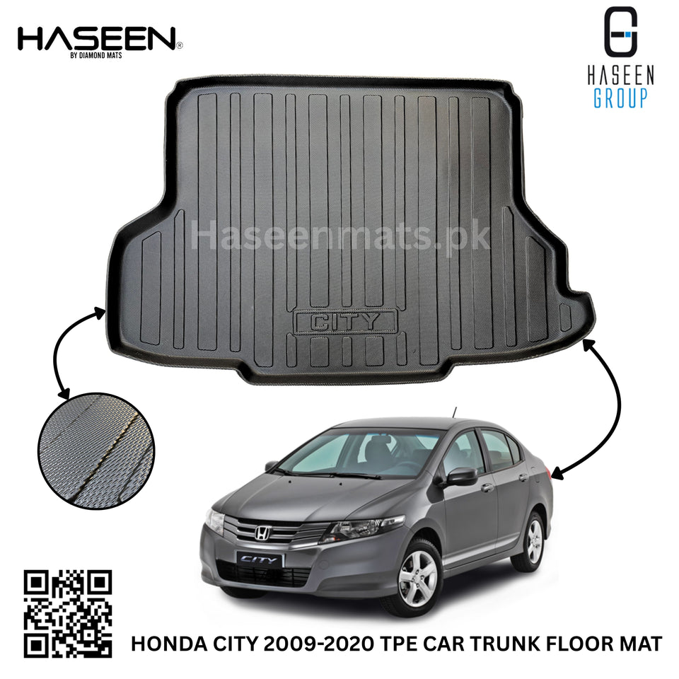 HONDA CITY 2009-2020 TPE PLASTIC TRUNK FLOOR MAT