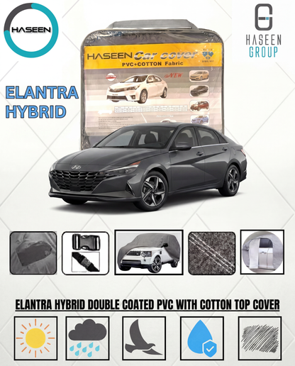 ELANTRA HYBRID NEW DOUBLE COAT PVC WITH COTTON CAR COVERS
