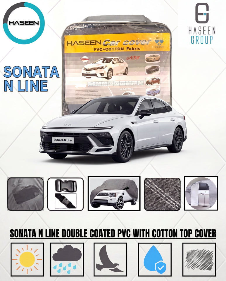 HYUNDAI SONATA N-LINE NEW DOUBLE COAT PVC WITH COTTON CAR COVERS