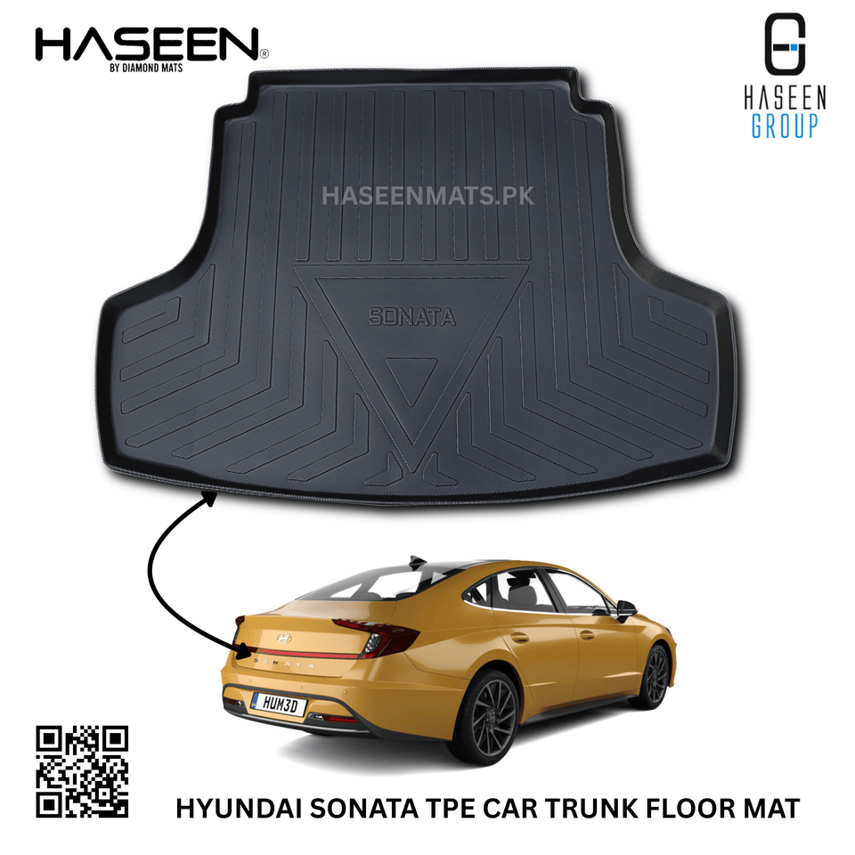 HYUNDAI SONATA 2021-2024 TPE PLASTIC CAR TRUNK MAT