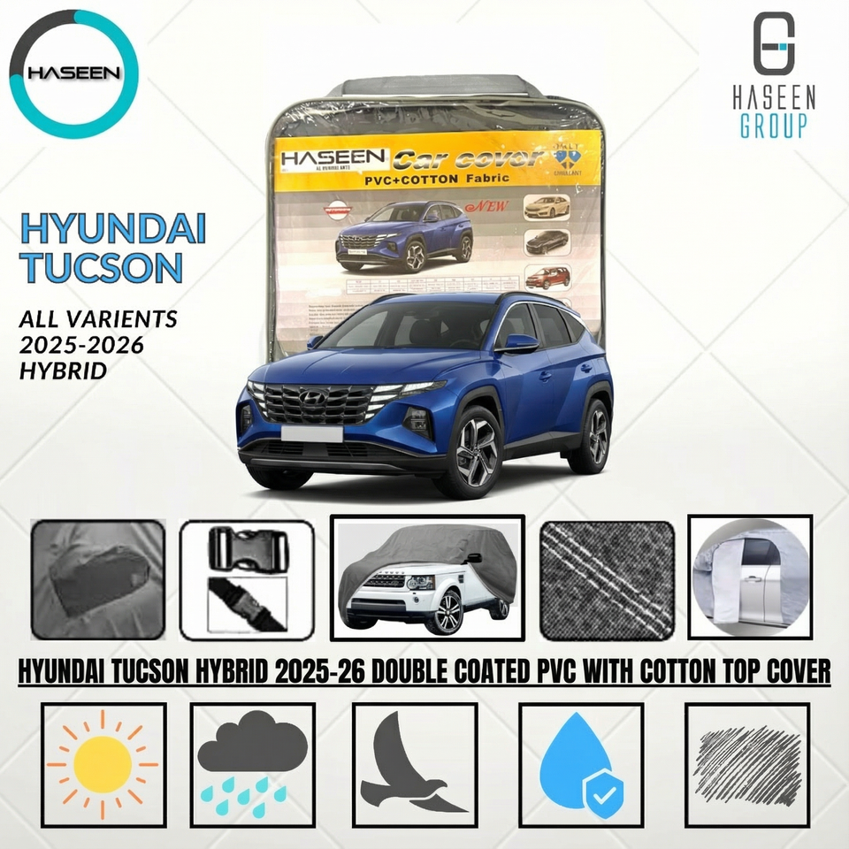HYUNDAI TUCSON HYBRID 2025-2026 NEW DOUBLE COAT PVC WITH COTTON CAR COVER