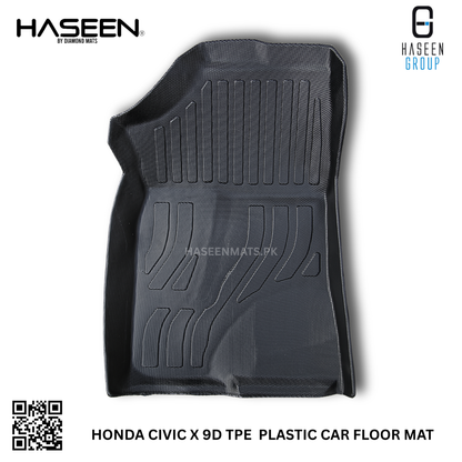 HONDA CIVIC X 2016-2021 TPE PLASTIC HEAVY DUTY 9D FLOOR MAT