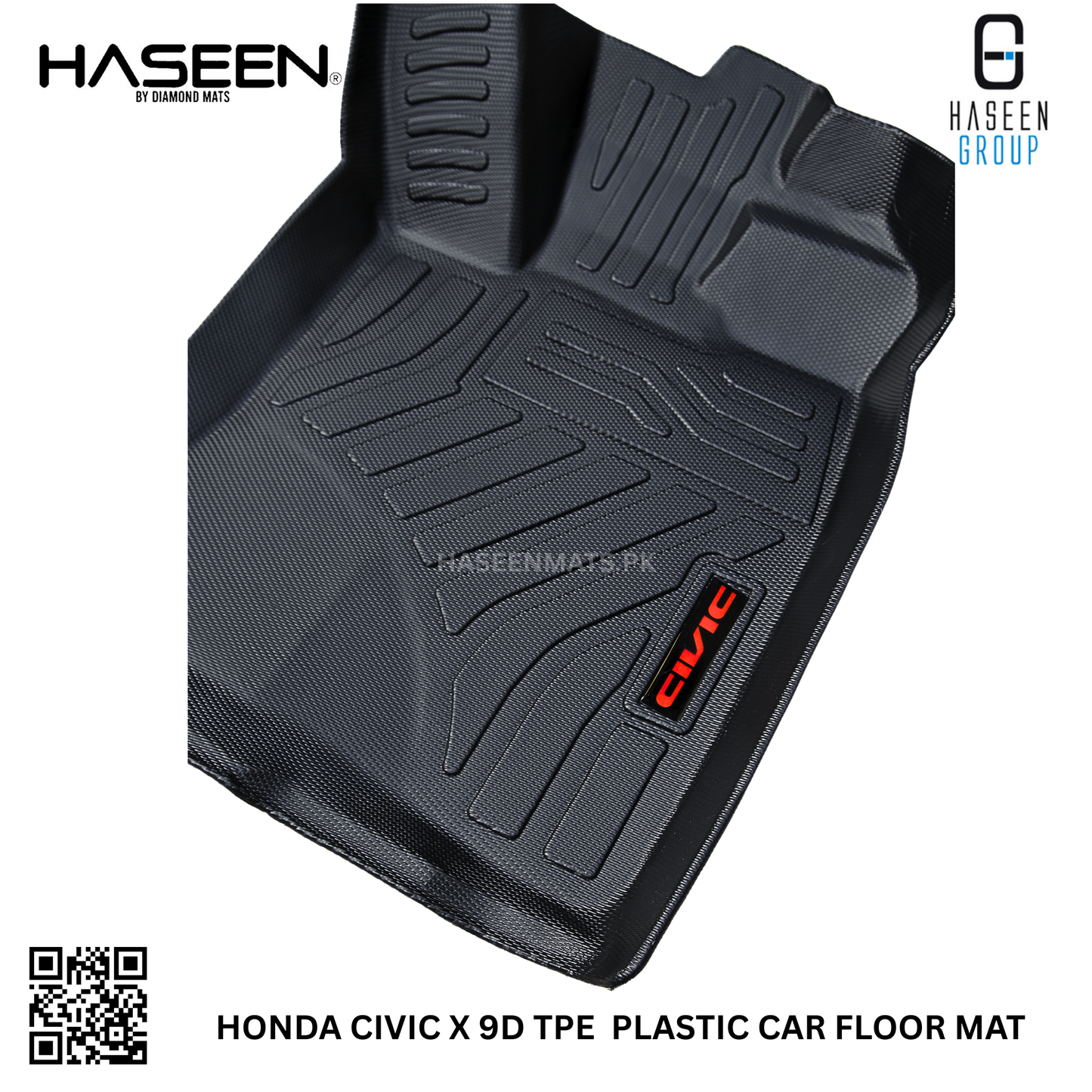 HONDA CIVIC X 2016-2021 TPE PLASTIC HEAVY DUTY 9D FLOOR MAT