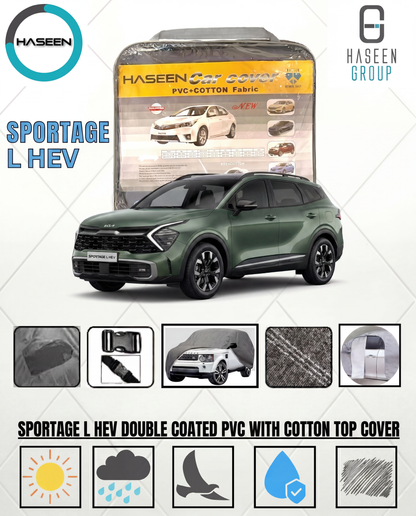 SPORTAGE L-HEV  NEW DOUBLE COAT PVC WITH COTTON CAR COVERS