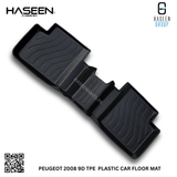 PEUGEOT 2008 MODEL LUXURY 9D TPE PLASTIC FLOOR MAT