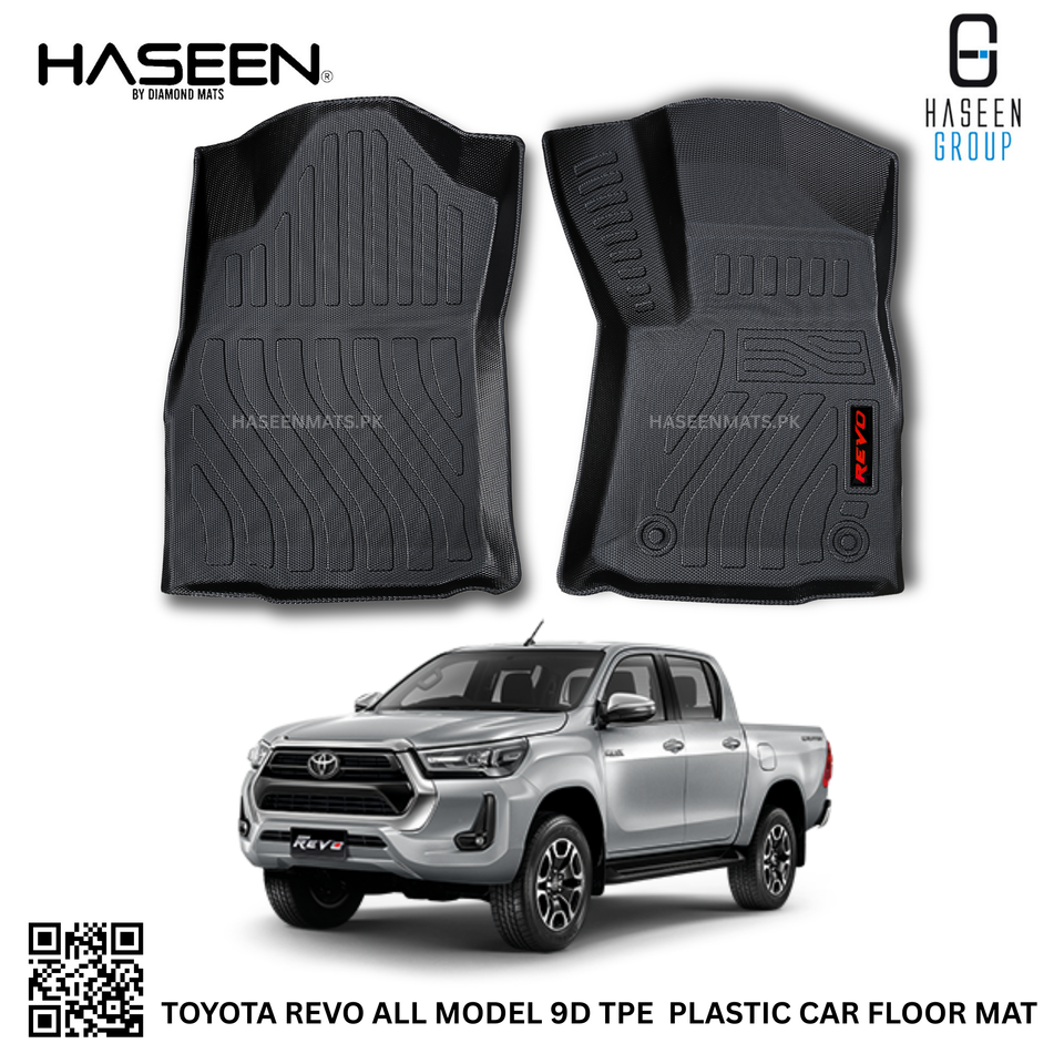 TOYOTA REVO LUXURY STYLE 9D TPE PLASTIC HEAVY DUTY CAR FLOOR MAT