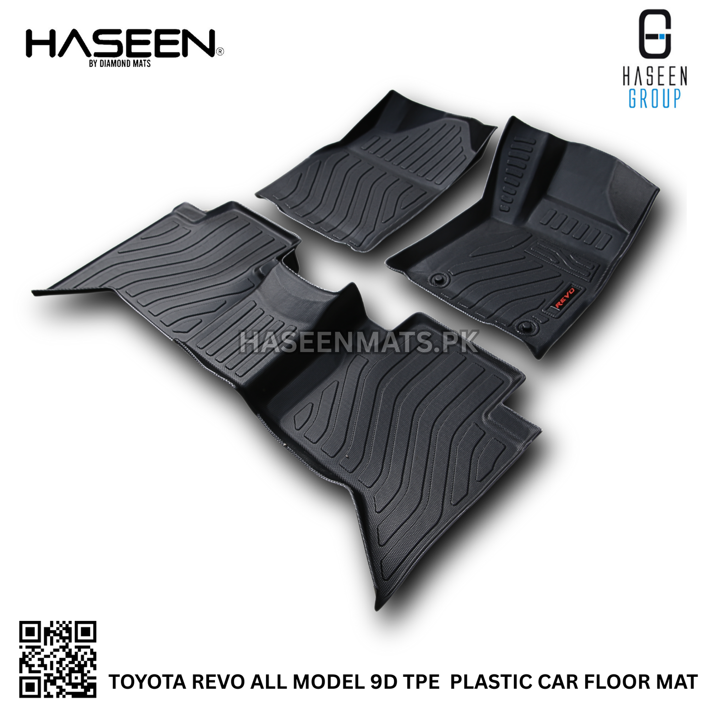 TOYOTA REVO LUXURY STYLE 9D TPE PLASTIC HEAVY DUTY CAR FLOOR MAT