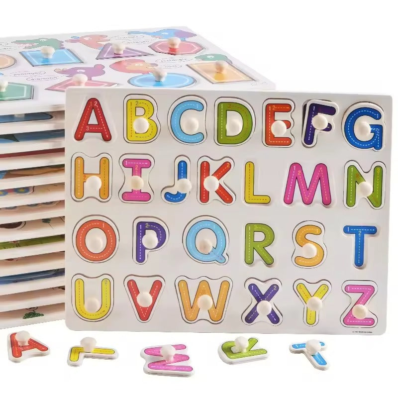 Arabic & English Alphabet Wooden Puzzle