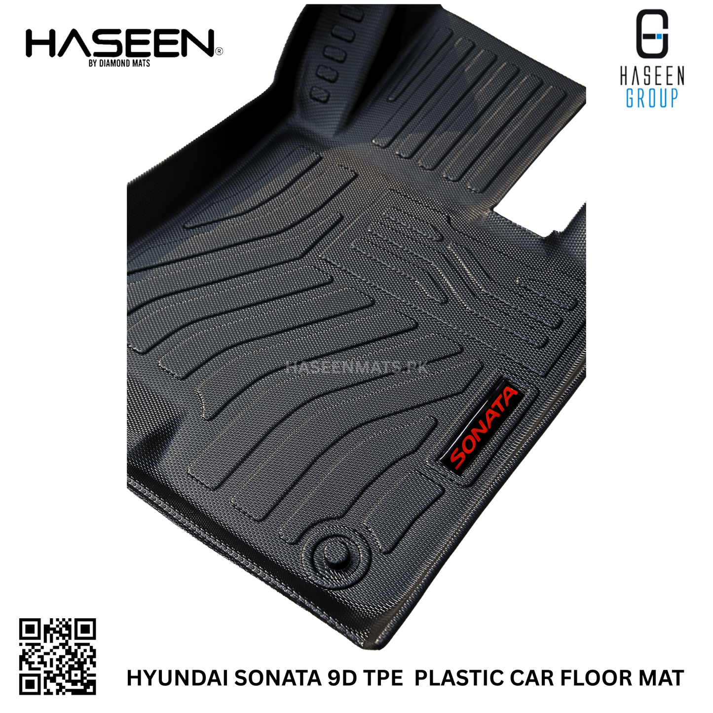 HYUNDAI SONATA 2021-2024 9D TPE PLASTIC HEAVY DUTY CAR FLOOR MAT