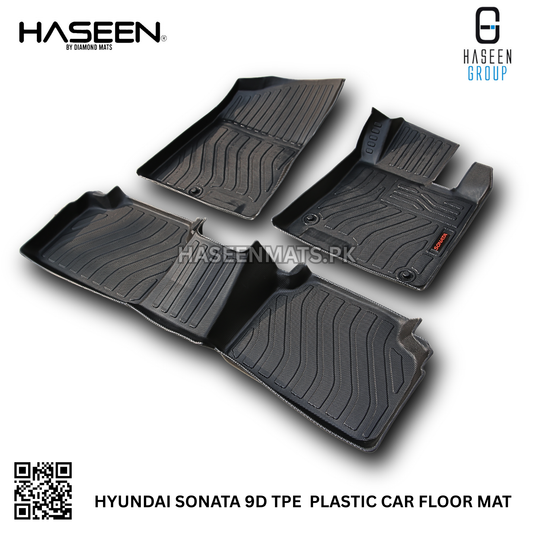 HYUNDAI SONATA 2021-2024 9D TPE PLASTIC HEAVY DUTY CAR FLOOR MAT