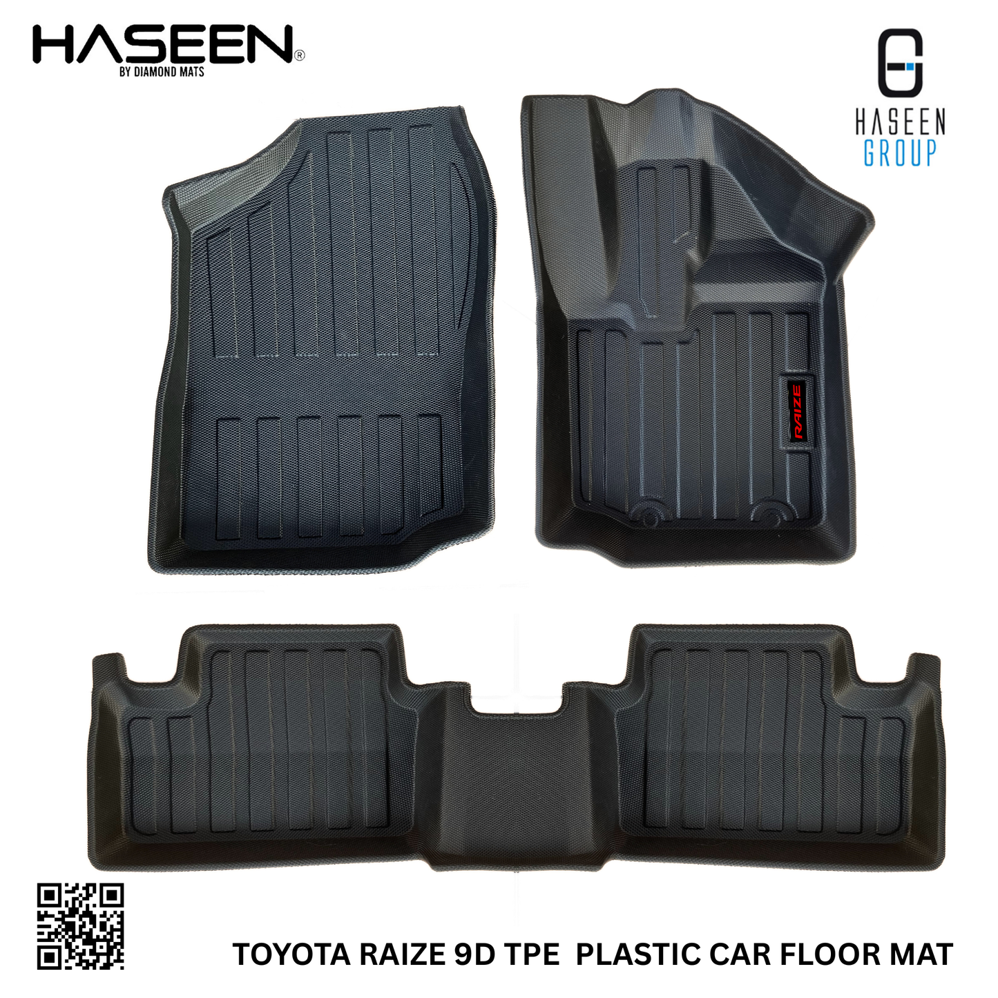 TOYOTA RAIZE 9D TPE PLASTIC FLOOR MATS