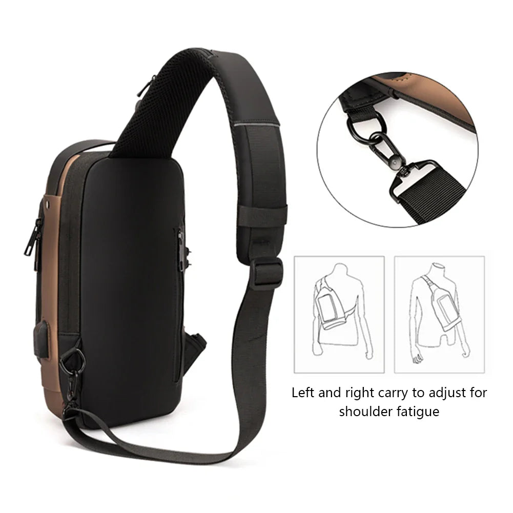Anti-Theft Cross Body Bag With USB Charging Port