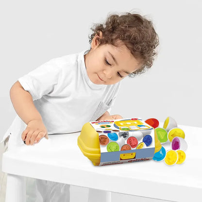 Kids Educational Matching Eggs Tray (12 Pcs)